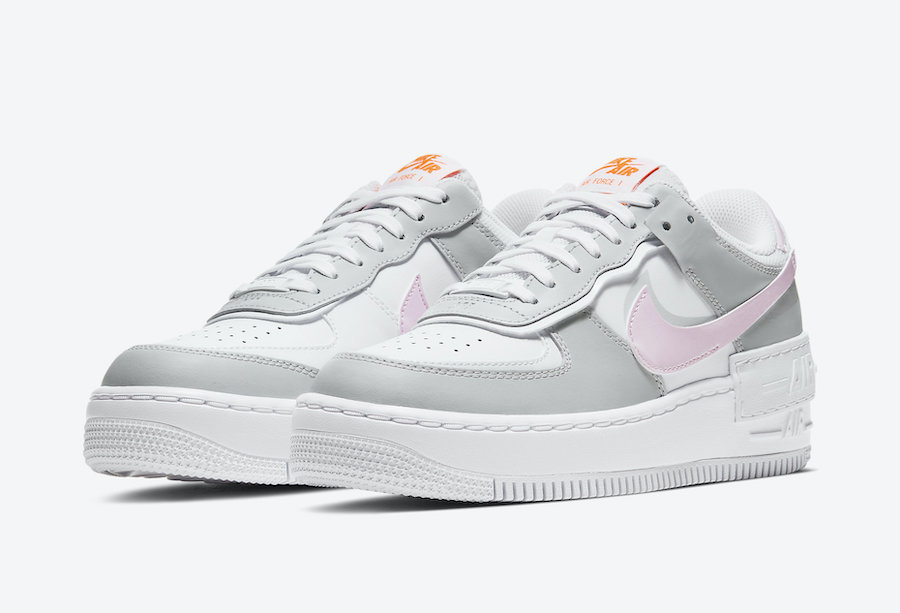 grey and pink air force 1 shadow